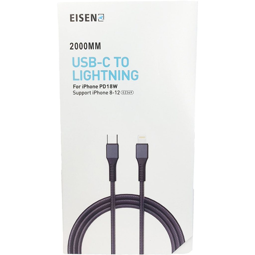 Eisen Usb-C To Lighting 200MM PD18W EZ349 Eisen Usb-C To Lighting 200MM PD18W EZ349
