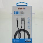 Eisenz 2 in 1 Cable Usb Type-C To Lightning + Usb Type-C - EZ-056