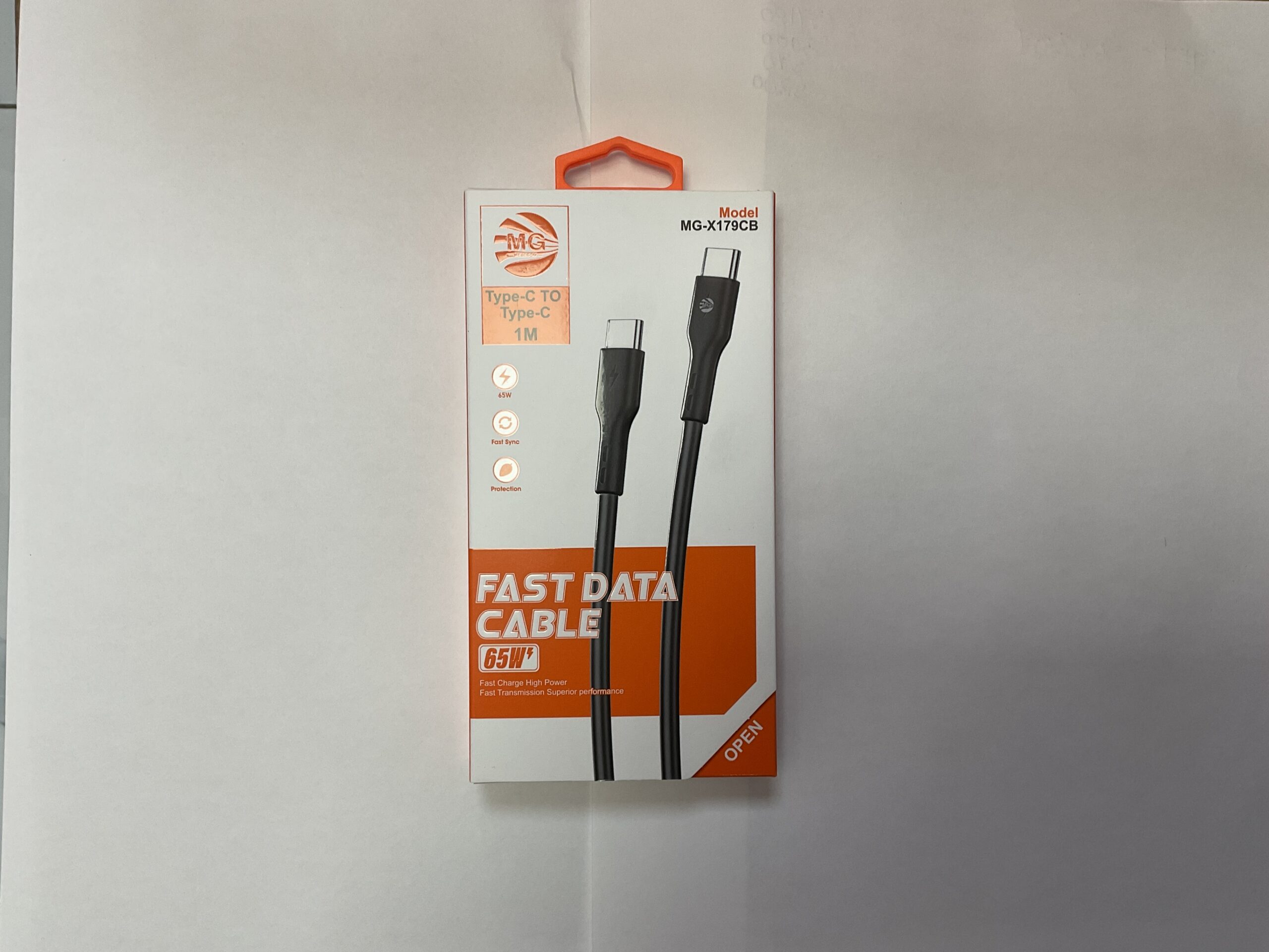 MG Fast Data cable Type C-C 65W MG-X179B MG Fast Data cable Type C-C 65W MG-X179B