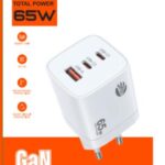 MG – Adapter With Cable – 30W Adapter  Super Fast Charging  White  2 Port Type C 1 Port USB CDA147