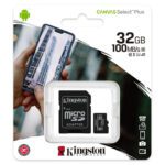 Memory Card Kingston Canvas Select Plus 32 Go - Micro SDHC + Adaptateur SD (Original)