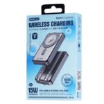 REMAX Magnetic 15W Wireless Power Bank with Built-in Foldable Stand 10000mAh CX-2 Silver